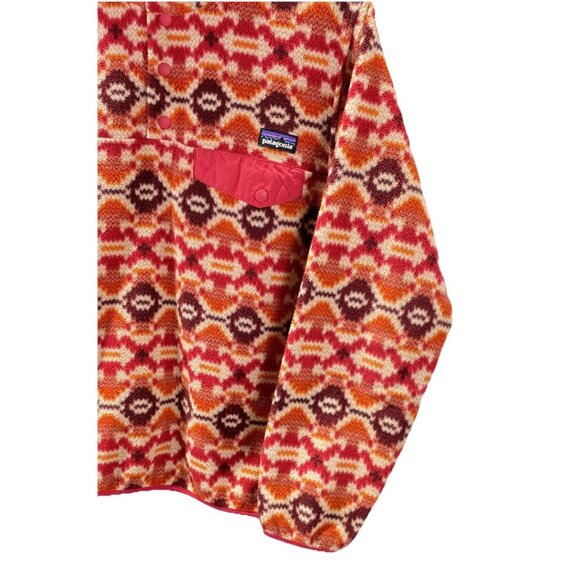Patagonia Synchilla Aztec Western Inspired Snap Tee Fleece Sweater Pullover Sz S - Picture 3 of 4
